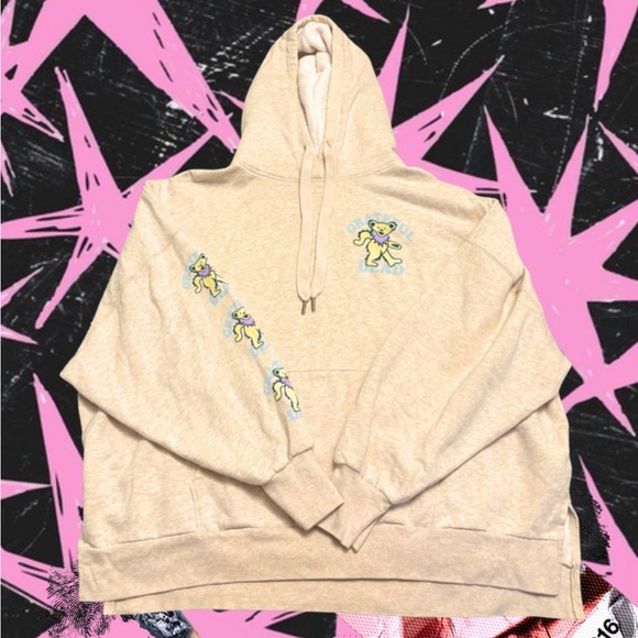American Eagle Outfitters Sweaters - Cream Grateful Dead Hoodie